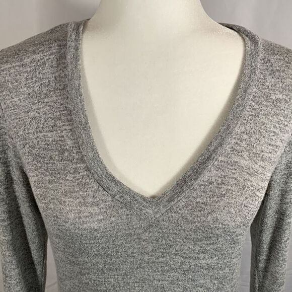 Wilfred Free Heather Grey Open Back Long-Sleeve Mini Dress - Picture 3 of 8